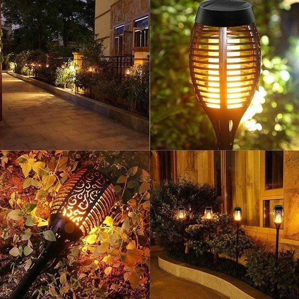 GARDEN KNIGHT™ Solar Powered Flickering Torch Garden Lights