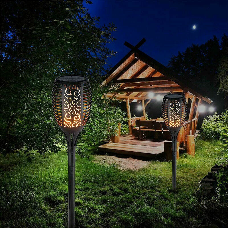 GARDEN KNIGHT™ Solar Powered Flickering Torch Garden Lights