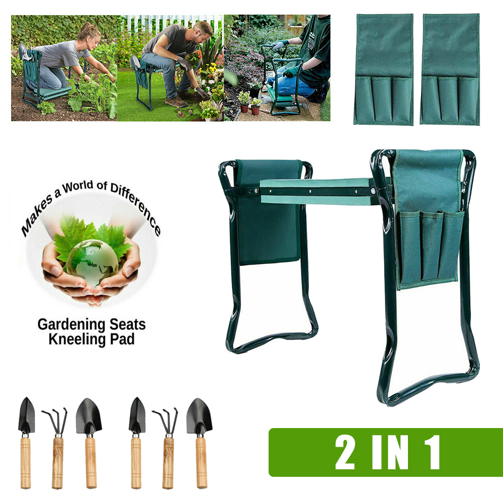 GARDEN KNIGHT™ Kneeler Padded + 6 Tools + 2 pouches
