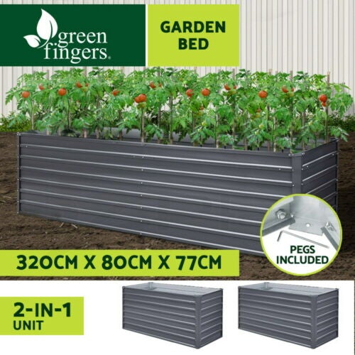 GREEN FINGERS Galvanised Steel Raised Garden Bed
